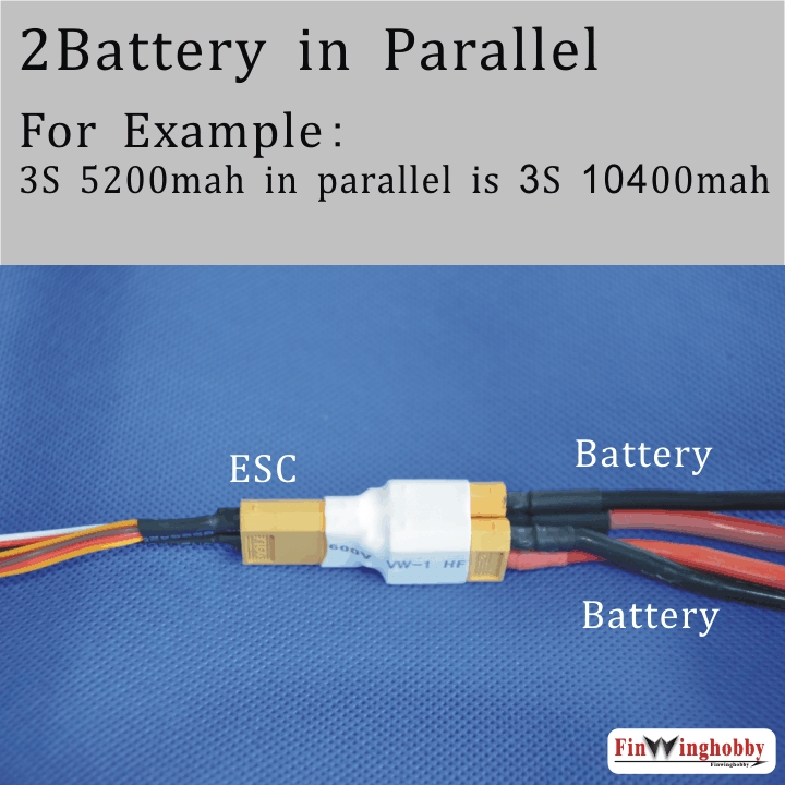 XT60 Parallel Adapter-Two batter in Parallel