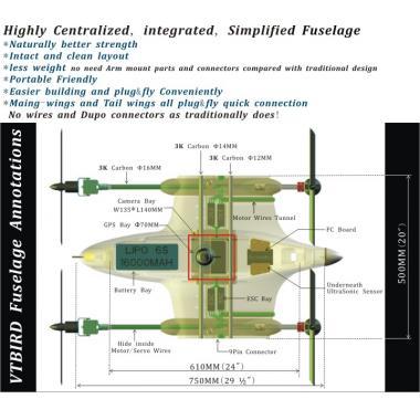 XUWING VTBIRD VTOL UAV Kits(Don't forget to choose Frame Type)