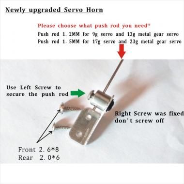 Aluminium Servo Horn(please choose 1.2MM or 1.5MM push Rod)