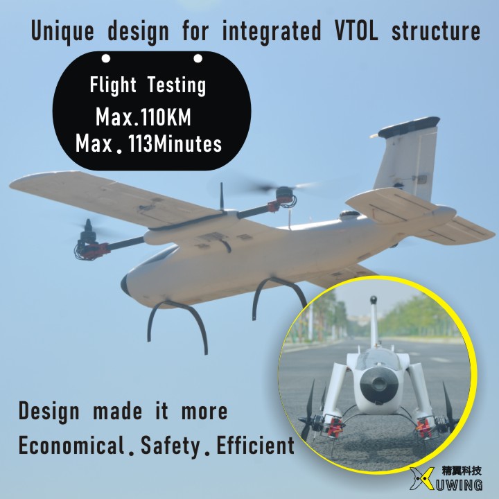 Albabird-XL 1500MM VTOL Plane X4 TiltRotor PNP Combo