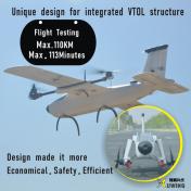 Albabird-XL 1500MM VTOL Plane X4 TiltRotor PNP Combo