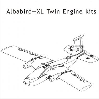 Albabird 1500MM XL FPV plane Twin Engine Kits